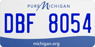 MI license plate DBF8054