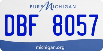 MI license plate DBF8057