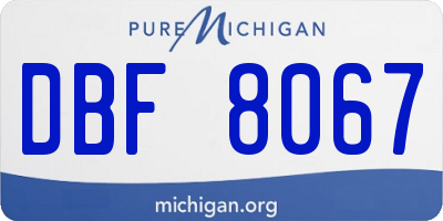 MI license plate DBF8067