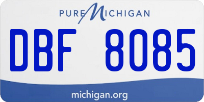 MI license plate DBF8085