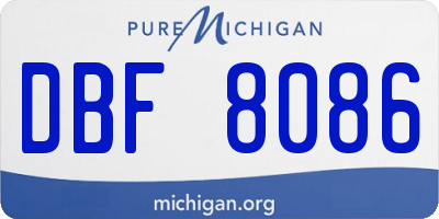 MI license plate DBF8086