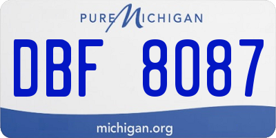 MI license plate DBF8087