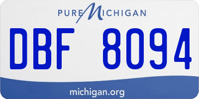 MI license plate DBF8094