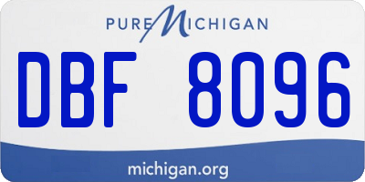 MI license plate DBF8096