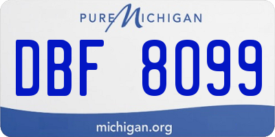 MI license plate DBF8099