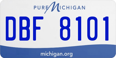 MI license plate DBF8101