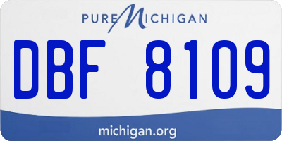 MI license plate DBF8109