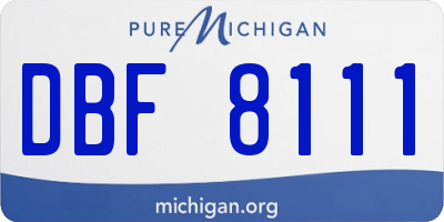 MI license plate DBF8111