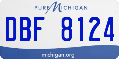 MI license plate DBF8124