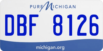 MI license plate DBF8126