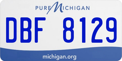 MI license plate DBF8129