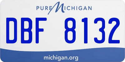 MI license plate DBF8132