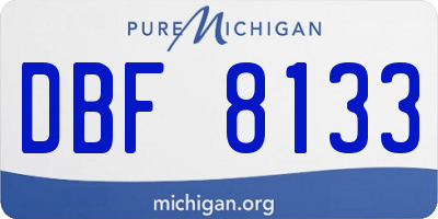 MI license plate DBF8133