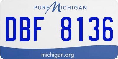 MI license plate DBF8136