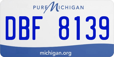 MI license plate DBF8139