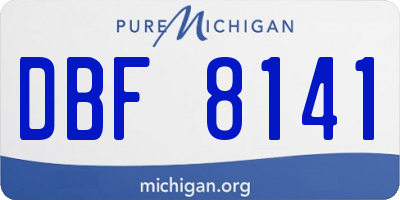 MI license plate DBF8141