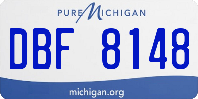 MI license plate DBF8148