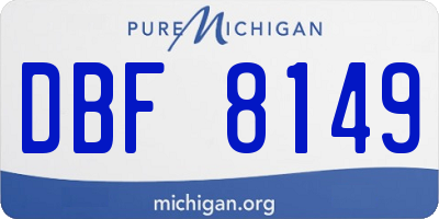 MI license plate DBF8149
