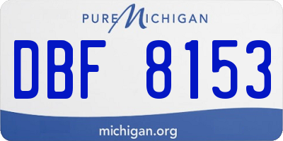 MI license plate DBF8153