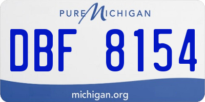 MI license plate DBF8154