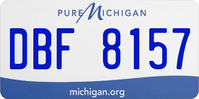 MI license plate DBF8157