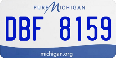 MI license plate DBF8159