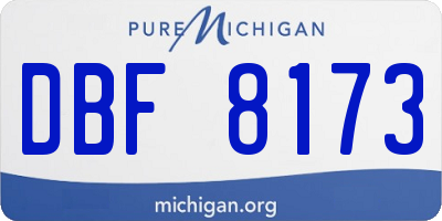 MI license plate DBF8173