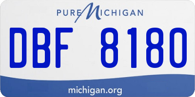 MI license plate DBF8180