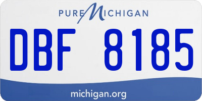 MI license plate DBF8185