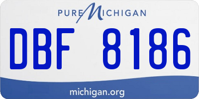 MI license plate DBF8186