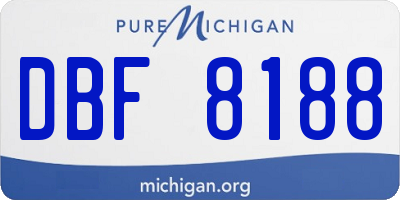 MI license plate DBF8188