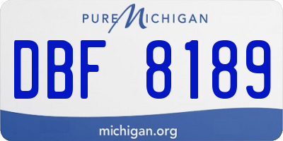 MI license plate DBF8189