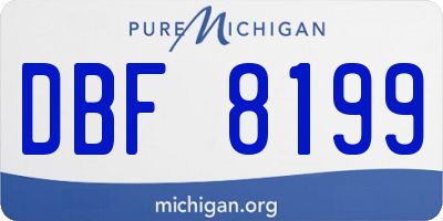 MI license plate DBF8199