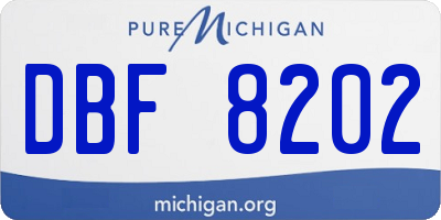 MI license plate DBF8202