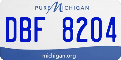 MI license plate DBF8204