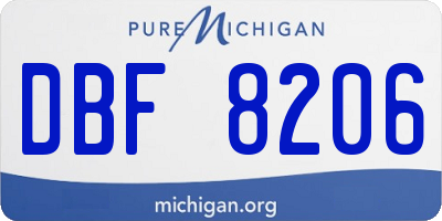 MI license plate DBF8206