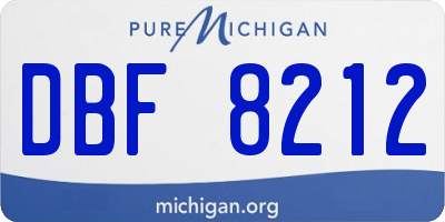 MI license plate DBF8212