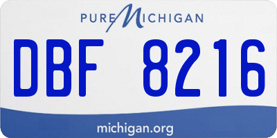 MI license plate DBF8216
