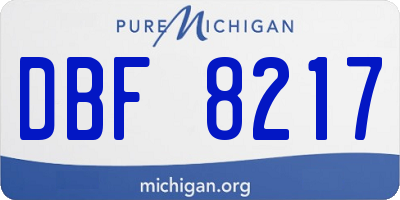 MI license plate DBF8217