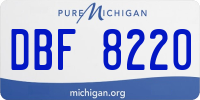 MI license plate DBF8220