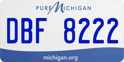 MI license plate DBF8222