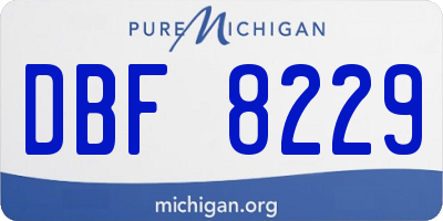 MI license plate DBF8229