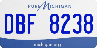 MI license plate DBF8238