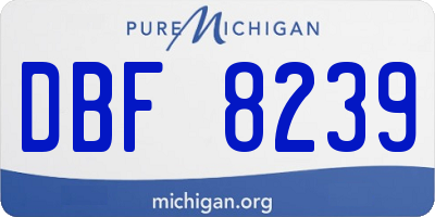 MI license plate DBF8239