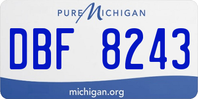 MI license plate DBF8243