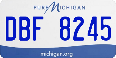 MI license plate DBF8245