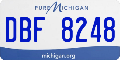 MI license plate DBF8248
