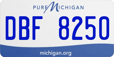 MI license plate DBF8250