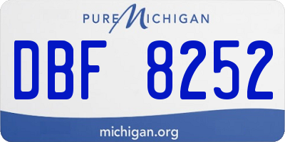 MI license plate DBF8252