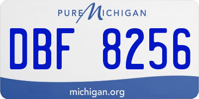 MI license plate DBF8256
